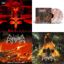 Enthroned - Apocolypse Manifesto (Clear LP Vinyl With Red/Orange/Grey Splatter LP Vinyl) & Towards The Skullthrone / Regie Sathanas (Clear LP Vinyl With Brown/Red/White Splatter LP Vinyl) & Armoured Bestial Hell (Clear LP Vinyl With Red/Orange/White