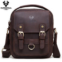 Factory Wholesale Men's Genuine Leather Messenger Bag Fashion Large-capacity Durable Travel Adjustable Shoulder Strap Zipper