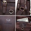 Factory Wholesale Men's Genuine Leather Messenger Bag Fashion Large-capacity Durable Travel Adjustable Shoulder Strap Zipper