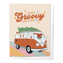 Have A Groovy Christmas, Hippie Van Holiday Greeting Card