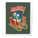 Happy Holidays from the Philadelphia Mascots, Christmas Greeting Card