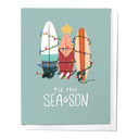 Tis the Sea-Son, Surfboard Holiday Christmas Greeting Card