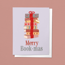 Merry Bookmas, Holiday and Christmas Library Funny Greeting Card