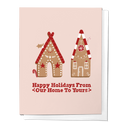 Happy Holidays From Our Home Gingerbread House Greeting Card