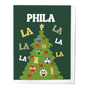 Phila La La Philly Sports Holiday Christmas Greeting Card