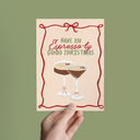 Espresso Martini Christmas Festive Holiday Greeting Card