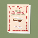 Espresso Martini Christmas Festive Holiday Greeting Card