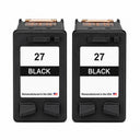 U.S. Remanufactured for HP 27 (C8727AN) Black Twin Pack Ink Cartridges