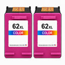 U.S. Remanufactured for HP 62XL (C2P07AN) Tri-Color Twin Pack Ink Cartridges