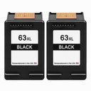 U.S. Remanufactured for HP 63XL (F6U64AN) Black Twin Pack Ink Cartridges