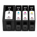 U.S. Remanufactured for HP 910XL 1 Black / 910XL 3 Color 4-pack Ink Cartridges