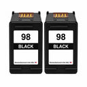 U.S. Remanufactured for HP 98 (C9364WN) Black Twin Pack Ink Cartridges