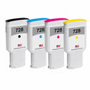 U.S. Remanufactured for HP 728XL 300mL 4-Pack Ink Cartridges