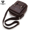 Factory Wholesale Men's Genuine Leather Messenger Bag Fashion Large-capacity Durable Travel Adjustable Shoulder Strap Zipper