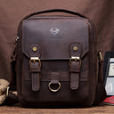 Factory Wholesale Men's Genuine Leather Messenger Bag Fashion Large-capacity Durable Travel Adjustable Shoulder Strap Zipper