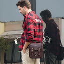 Factory Wholesale Men's Genuine Leather Messenger Bag Fashion Large-capacity Durable Travel Adjustable Shoulder Strap Zipper
