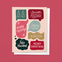 Season's Greeting, Christmas Sayings Holiday Greeting Card