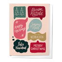 Season's Greeting, Christmas Sayings Holiday Greeting Card