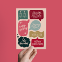 Season's Greeting, Christmas Sayings Holiday Greeting Card