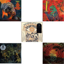 King Gizzard & The Lizard Wizard - Ice, Death, Planets, Lungs, Mushrooms & Lava (2LP/Recycled Black Wax Vinyl) & Murder Of The Universe (Transparent Green W/Mustard Yelow Splatter LP Vinyl) & Eyes Likes The Sky (Peach LP Vinyl) & 12 Bar Bruise (Sea