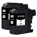 U.S. Remanufactured for Brother LC101BK Black Twin Pack Ink Cartridge