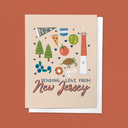 Sending Love From New Jersey, Greeting Card