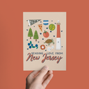 Sending Love From New Jersey, Greeting Card