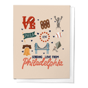 Sending Love from Philadelphia Pennsylvania, Greeting Card