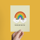 You're My Bes-Tea, Friendship Love Just BecauseGreeting Card