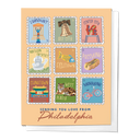 Sending You Love From Philadelphia Stamps Greeting Card