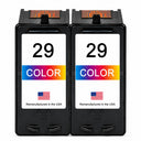 U.S. Remanufactured for Lexmark #29 18C1429 Color Ink Cartridge Twin Pack