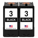 U.S. Remanufactured for Lexmark #3 18C1530 Black Ink Cartridge Twin Pack