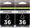 New, Pre-Owned - Lexmark 36 2PK Ink Cartridges Box X Series X4650 X3650