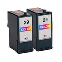 U.S. Remanufactured for Lexmark #29 Color Ink Cartridges Twin Pack