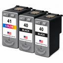 U.S. Remanufactured for Canon PG-40 2 Black / CL-41 1 Color Ink Cartridge  3-Pack