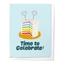 Time to Celebrate! Pride Cake Congratulations Greeting Card