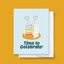 Time to Celebrate! Pride Cake Congratulations Greeting Card