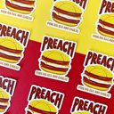 PREACH Pork Roll Egg and Cheese Vinyl Sticker