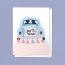Just Married Beetle, Wedding Congratulations Newlywed Greeting Card