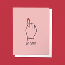 Oh Shit Engagement Announcement Wedding Ring Greeting Card