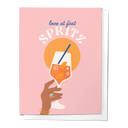 Love at First Spritz, Aperol Bridal Wedding Congratulations Greeting Card