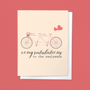 Congratulations to the Newlyweds Bike Wedding Greeting Card