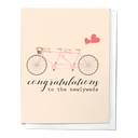 Congratulations to the Newlyweds Bike Wedding Greeting Card
