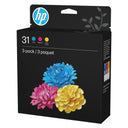 New, Pre-Owned - HP 31 Color Ink Cartridges Refills