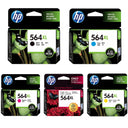 New, Pre-Owned - HP 564XL Black and Color Ink Cartridges-5pack