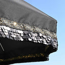 LAGarden Jazz Age Fringe Umbrella Canopy 6ft 8-Rib