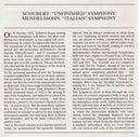 Schubert: Symphony No.8 "Unfinished" / Mendelssohn: Symphony No.4 "Italian" (CD) | Near Mint (NM) Near Mint (NM)