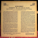 Franz Schubert - Schubert Symphony No. 5 in B. Flat Major 10" | Very Good (VG) Excellent (EX)