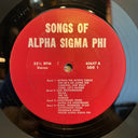Songs Of Alpha Sigma Phi | Excellent (EX) Very Good Plus (VG+)