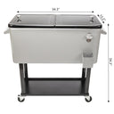 Yescom 80QT Beverage Cooler Cart on Wheels Drinks Storage